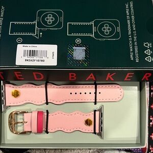 Ted Baker Pink Watch Strap with Gold Buckle